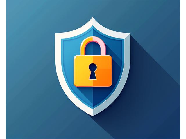 Icono de un candado digital sobre un escudo, simbolizando la seguridad y protección de datos.